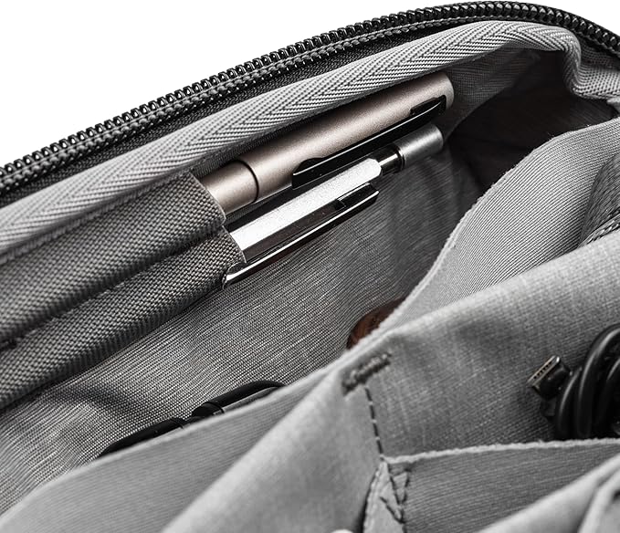 Peak Design Tech Pouch, Charcoal, Electronics Organizer for Travel or Everyday Carry, Origami-Style Storage, Cable Pass-Through, Weatherproof Recycled Nylon, Gear Carry Bag for Men and Women