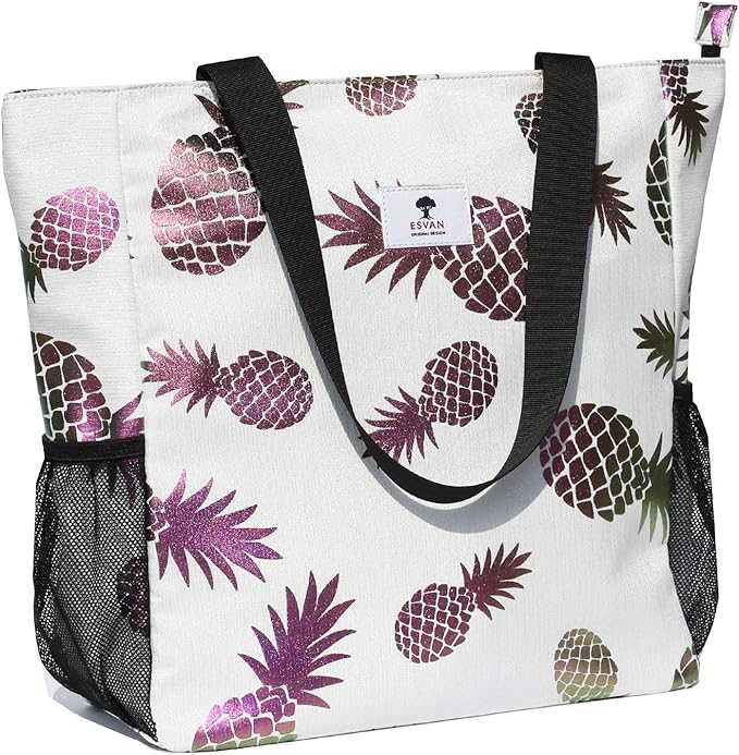 Original Floral Water Resistant Large Tote Bag Shoulder Bag for Gym Beach Travel Daily Bags Upgraded