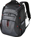 KROSER TSA Friendly Travel Laptop Backpack 17.3 inch XXXL Gaming Backpack Water-Repellent College Daypack Business Backpack with RFID Pockets & USB Port for Men/Women-Black/Grey