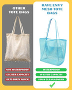 Beach Tote Bag for Women – Waterproof Mesh Tote Bag, Large Capacity Sandproof Beach Bags for Travel