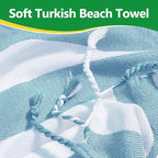 12 Pack Turkish Beach Towel 36"x71" Extra Large Beach Towels Sand Free Bath Towels Adults Lightweight Quick Dry Pool Towels Blue