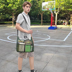 Mildbeer Gym Tote Bag, Mesh Bag Crossbody Satchel 12x6x12 for Gym Beach Ball Games Training Camping Hiking Clothes Storage