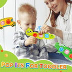 6PC Fidget Sensory Toys for Baby Airplane Travel Essential Activities, Party Favors Animal Pop Toys Autism Gifts for 12+ Month Babies Toddlers 1 2 3 Year Old Easter Basket Stuffers Gift
