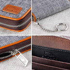 FurArt Zipper Wallet Women, RFID Blocking Credit Card Wallet, Business Card Holder, Compact Size KeyChain Wallet