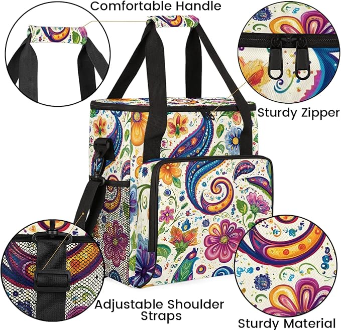 Coffee Maker Carrying Bag Travel Storage Tote Bag Compatible with Keurig K-Mini or K-Mini Plus Portable Single Serve Coffee Brewer Case with Pockets for K-Cup Pods (Bag Only)