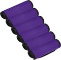 Luggage Handle Wrap [6PCS] - Neoprene Luggage Identifiers Use for Suitcases & Carry on & Travel Accessories - [Purple-6IN/15CM] Comfort Grip Handle Cover