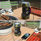AlpsWolf 2 Pack Camping Lantern Rechargeable, LED Camping Flashlight, 4800 Capacity, 8 Modes Portable Camping Light for Emergency, Hurricane,Hiking, Power Outages, Camping Essentials