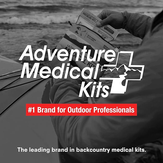 Adventure Medical Kit Ultralight/Watertight Medical Kit .7 - Up to 3 People, Up to 3 Days - Includes Bandages, Blister Essentials & More - Perfect for Hiking, Biking & Climbing