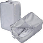 tianzong Travel Shoe Bag with Handle Holds 2 Pairs of Shoes, Shoe Packing Cubes for Travel (Grey, 2 Pack)
