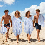 YSYJ 18 Pack Turkish Beach Towel 36 x 71 Inches Beach Towels Soft Lightweight Extra Large Pool Towels Quick Dry Sand Free Turkish Bath Towels Navy