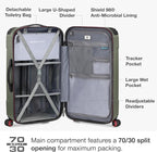 Traveler's Choice Maxporter II Polycarbonate Hardside Trunk with Spinner Wheels, Green, 28-Inch Medium Trunk