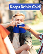 PartyPrints 100 Pack Royal Blue Blank Can Cooler Sleeves, Customizable Bulk Insulated Foam for Beer, Collapsible Plain Drink Holder, Cold Soda Insulator, 12oz Regular, 16oz Tall Cans