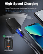 3Pack USB C Charger, Dual Port USB-C Wall Plug-in USB Charger 20W PD & QC3.0 Type A Fast Charging Block for Samsung Galaxy S25/S24/S23/S22 Ultra/Note 20 iPhone 17 16e 16 15 14 Pro Max USBC Cube Brick