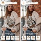 Capolo Sling Bag for Women Men Waterproof Crossbody Bags for Women Trendy Casual Fanny Pack with Convertible Shoulder Strap Chest Bag for Travel Hiking(Leopard, Large)