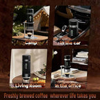 Portable Coffee Maker, Removable 7500mAh Battery, 20Bar High-Pressure Fast Extraction, USB Charging, Stand & Carry Bag, Supports Coffee Grounds & NS Pods, Ideal Camping Makers for Travel