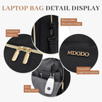 Laptop Bag for Women 15.6Inch Work Tote Computer Briefcase Waterproof Handbag Shoulder Teacher Office Crossbody Purse