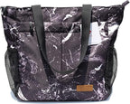 ESVAN Original Floral Tote Bag Large Shoulder Bag with Multi Pockets for Gym Travel Beach Daily Bags