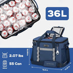 Maelstrom Collapsible Soft Cooler Bag,35/55/75 Cans Beach Cooler with Flip Top Lid, Ice Chest, Leakproof & Portable for Beach, Camping, Road Trips & Grocery Shopping