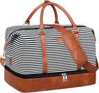 IBFUN Weekender Bags for Women, 21" Weekender Travel Bag, Travel Duffle Bag with Shoe Compartment Carry on Overnight Duffel Bag for Weekend Travel Business Trip