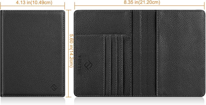 FINTIE Passport Holder, Slim Travel Wallet RFID Blocking Card Case Cover Passport Cover Protector Essentials with Credit Card Slots for Women/Men | Slim, RFID Blocking, Card Case Cover, Essentials, Credit Card Slots