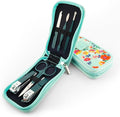 Made Easy Kit Nail Clipper Set – 7-Piece Portable Manicure & Grooming Kit with Stainless Steel Tools in Neoprene Case – Stay Organized, Purse-Friendly, Travel Essential for Women & Men (Teal)
