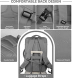 AREYTECO 60L Travel Laptop Backpack for Men, Extra Large Backpack, Big Capacity Carry On Backpack, 18-19 Inch Laptop Backpack Water Resistant Luggage Computer Daypack College Bag, Grey