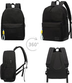SUPACOOL Casual Laptop Backpack for Men and Women, Backpack for College, USB Charging Port, Lightweight Pack Back
