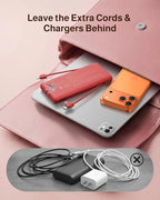 charmast Portable Charger,Power Bank Built-in Cables and AC Wall Plug,10000mAh USB C Fast Charging,External Battery Pack Slim,Travel Essentials Compatible with iPhone,iPad,Samsung,Android