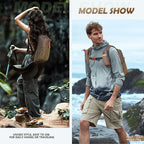BECOJADDE 15L Small Hiking Backpack for Men Women Foldable Packable Back Pack Ultralight Hiking Daypack for Travel Camping Outdoor, Chocolate Brown