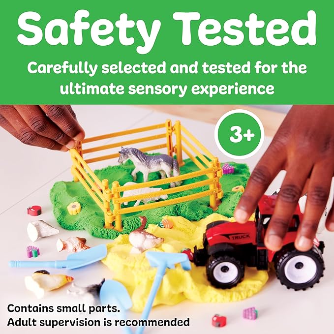 Creativity for Kids Sensory Pack: Farm, Sensory Toys for Toddlers, Pretend Play Farm Animals for Kids, Toddler Travel Toys & Spring Crafts (Ages 3+)