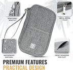 BOACAY Travel Document Organizer with RFID, Family Passport Holder, Wallet for Women & Men, Portable & Waterproof Case for Cards, Boarding Pass, Money