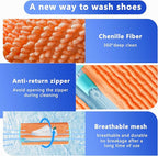 2Pcs Reusable Shoe Washing Machine Bag for Washer and Dryer:Free Up Hands, Prevent Deformation,shoe bag with Zipper Protection Design, Use for all Shoes,Sports Shoes