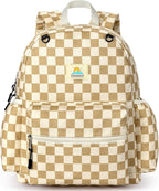 STEAMEDBUN Corduroy Kids Backpack for Girls and Boys 5-8: Girls Backpack for Elementary Kindergarten - 15 inch Cute Backpacks for Kids - Checkered