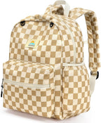 STEAMEDBUN Corduroy Kids Backpack for Girls and Boys 5-8: Girls Backpack for Elementary Kindergarten - 15 inch Cute Backpacks for Kids - Checkered