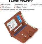 RFID Blocking Passport Wallet Cover Case Travel Document Organizer for Women and Men,Travel Wallet for Credit Card