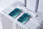 Luggage Tags for Suitcases, 2 Pack Cute PU Leather Suitcase Tag Identifiers TSA Approved with Stainless Steel Loop and Address Card for Baggage Tag for Cruise Airport Travel Essentials by Chelmon