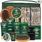 Fathers Day Spa Gift for Men - Luxurious 32Piece Shea Butter Bath & Beard Gift Set for Men Bath & Body Care Kit for Him | Christmas, Valentine's Day, Birthday, Spa Gift Set for Dad