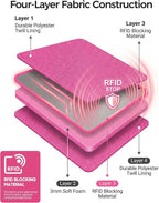 Family Passport Holder Organizer, RFID Blocking Travel Document Case, Lightweight Large Passport Cover Case Waterproof Bag Document Organizer for Women & Men