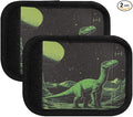 2 PC Luggage Handle Wrap Luggage Handle Covers Tags for Suitcase Bags Travel Luggage Handle Identifier Gripper Green Retro Dinosaur