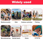 Travel Folding Camping Stool, Use Height 14" and Max Weight 210 lbs Outdoor Portable Party Chair Fishing Chair Seat for Camping Fishing Hiking Gardening and Beach Painting（Red）