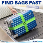 Luggage Straps for Suitcases - TSA Approved - Multicolored, 4 PK - Premium Nylon Belts for Suitcase, Briefcase & Travel Bag - Adjustable Strap Length 46" - 78"