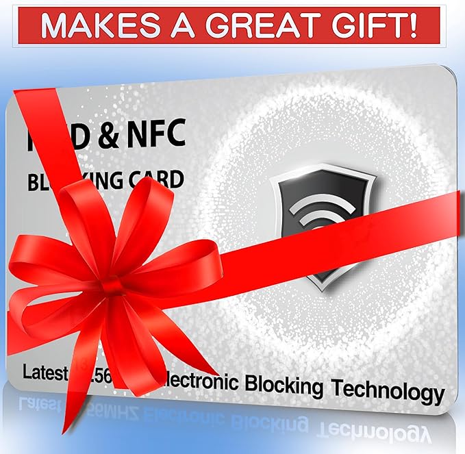 SaiTech IT 10 Pack RFID Blocking Card, Slim Protector for Entire Wallet, Purse, and Debit Credit Cards from NFC Contactless Theft for Men & Women - WG Silver