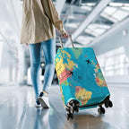 Travel Luggage Cover Suitcase Protector Fits 18-32 Inch Wheel Covers PatternedTravel Related Items Flower Luggage Protector Elastic M