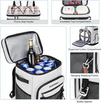 Hulongo Large Waterproof Insulated Cooler Backpack for Men & Women, Leak Proof Cooler Backpack for Camping, Beach, Fishing, Picnic, Travel, Outdoor, 30L, 48Cans