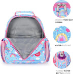 mibasies Toddler Backpack for Girls 2-4: Preschool Kindergarten Backpack - Cute Kids Backpacks for Girls - Rainbow Blue