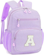 Mini Toddler Backpack for Girls 2-4, Cute Personalized Preschool Kindergarten Backpack for Kids Birthday Gifts (Purple A)