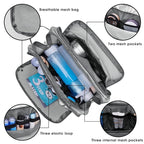 Toiletry Bag for Men Hanging Dopp Kit Water Resistant Shaving Bag Small Toiletry Bag for Traveling (Grey)