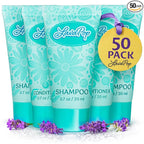 LavaPop - Travel Size Shampoo & Conditioner Set - Iris, Violet & Amber, 0.7 fl oz, 100 Pieces - Bulk Hotel Toiletries for Airbnb, Motels & Guest Rooms