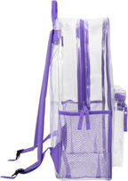 Trail maker Clear Backpack Heavy Duty with Padded Straps, Side Pockets for Kids, Boys, Girls, School, Stadium Approved Events