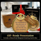 The Dream Chaser Compass - Go Confidently -2026 Unique Graduation Gifts for Him, College, High School, Cool Birthday Gift Idea for Son, Boys, Motivational Greeting Card Included